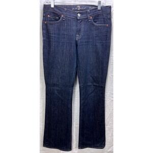 7 For All Mankind Womens Bootcut Jeans Dark Wash Denim Size 28